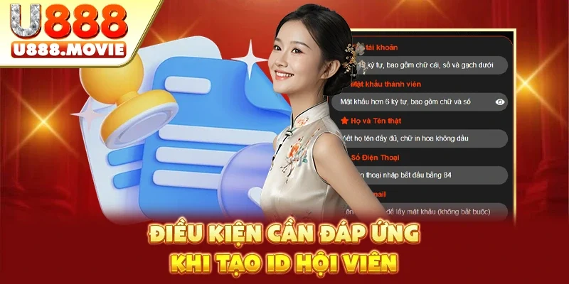 Điều kiện cần đáp ứng khi tạo ID hội viên