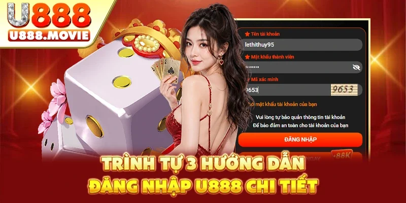 Trình tự 3 hướng dẫn đăng nhập U888 chi tiết